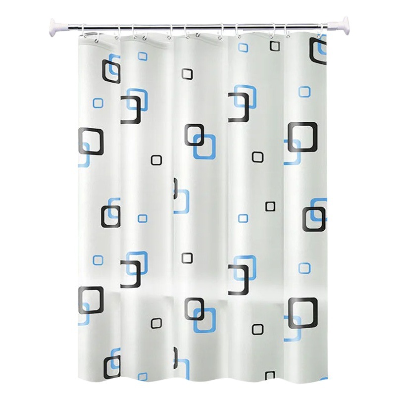 Cortina de ducha de baño impermeable y a prueba de moho PEVA Barra de cortina de ducha traje de baño sin perforaciones cortina de partición de baño