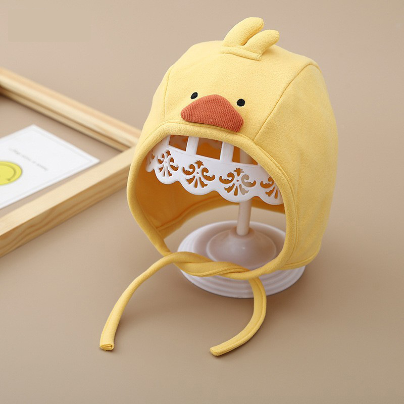 Sombreros para bebés otoño y invierno algodón protector de orejas primavera y otoño bebés pequeños meses de edad recién nacidos a prueba de viento invierno dibujos animados
