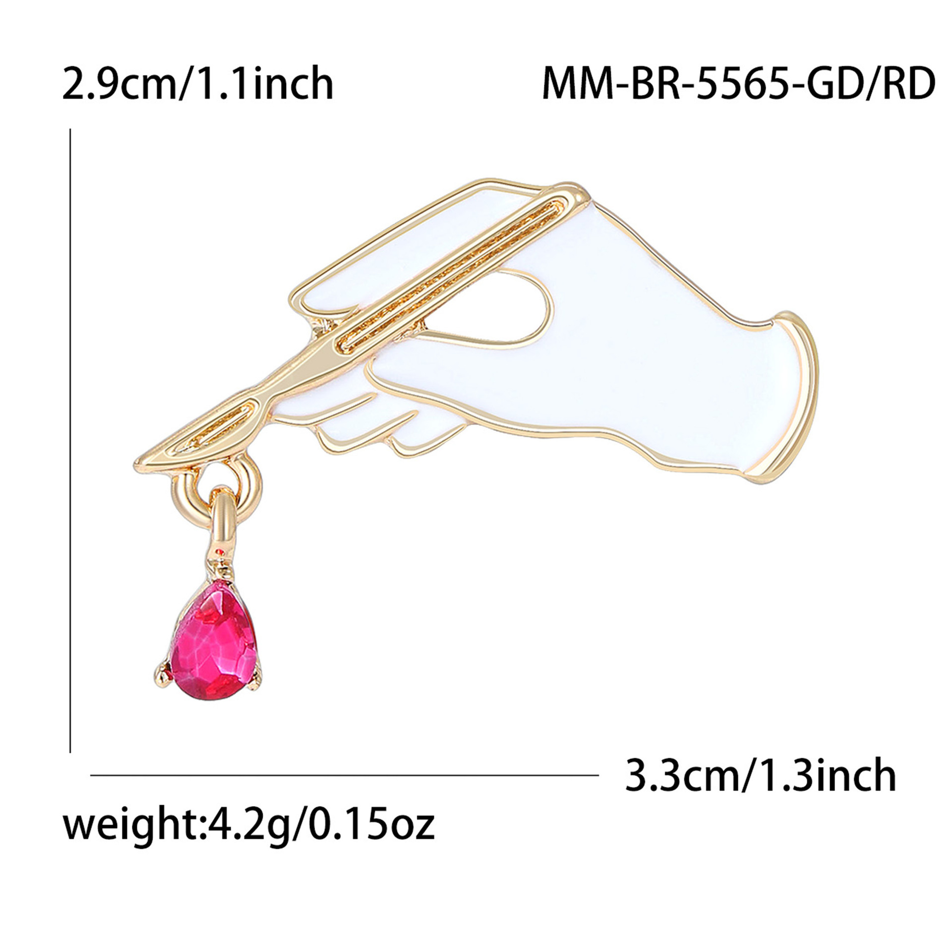 Creative Alloy Enamel Brooch Surgical Knife Medical Series Unisex Clothing Brooch Accessory Pin: BR5565