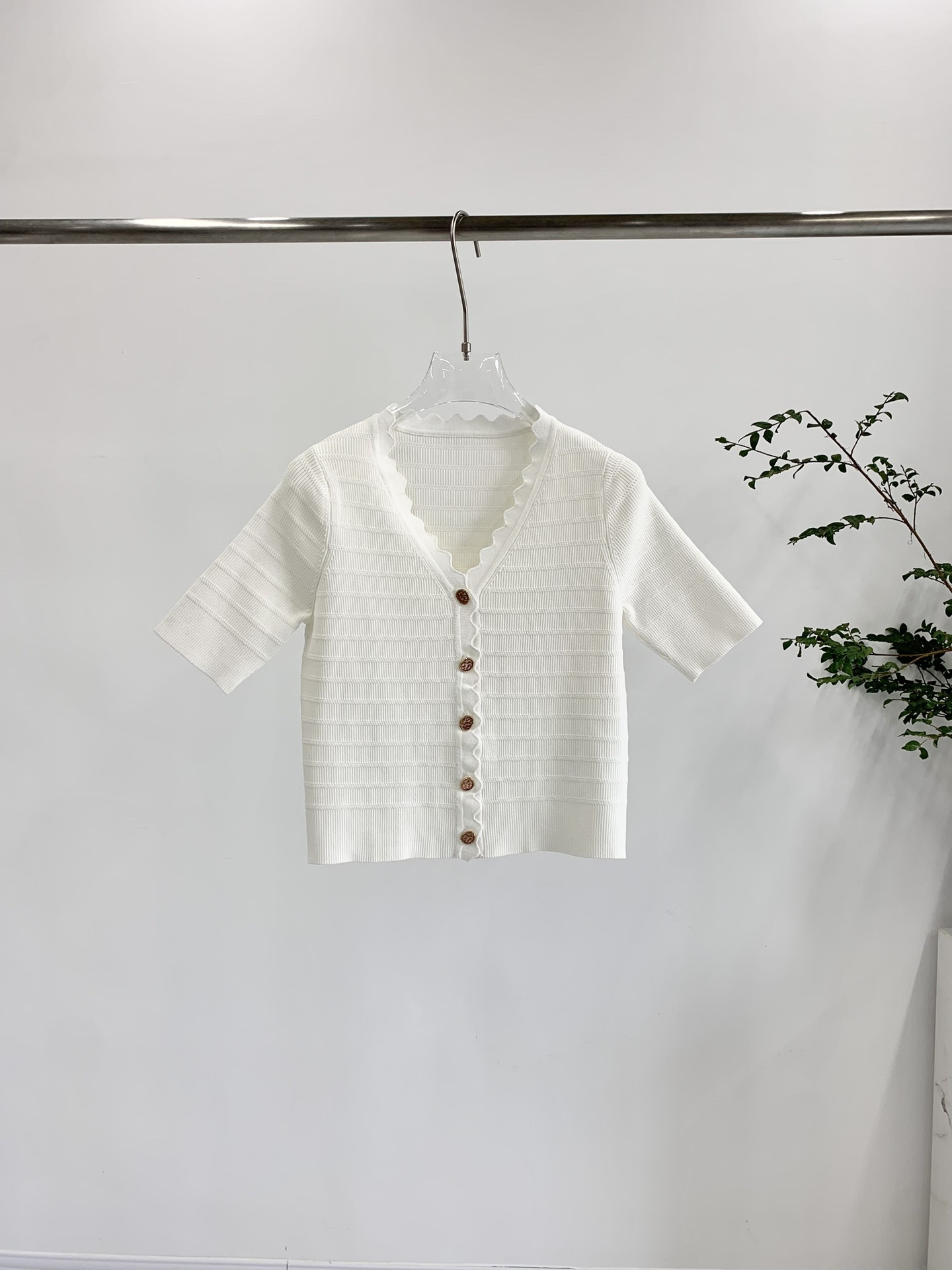 高バージョン SD Xiaohuo 春夏トップス Nanyou ハイエンド婦人服 Xiaoxiangfeng ハイエンド半袖ニットカーディガンアウター