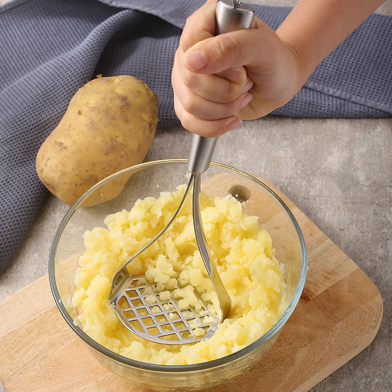 304 Stainless Steel Masher Manual Potato Masher Thickeneded Handle Potato Masher