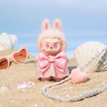 POPMART泡泡玛特 MOKOKO晒晒夏日系列搪胶脸毛绒挂件潮玩手办吊卡