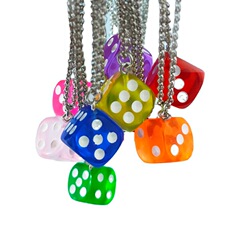 Nihaojewelry Venta Al Por Mayor Cadena De Metal De Moda Dados Pendientes Colgantes Conjunto De Collar display picture 2