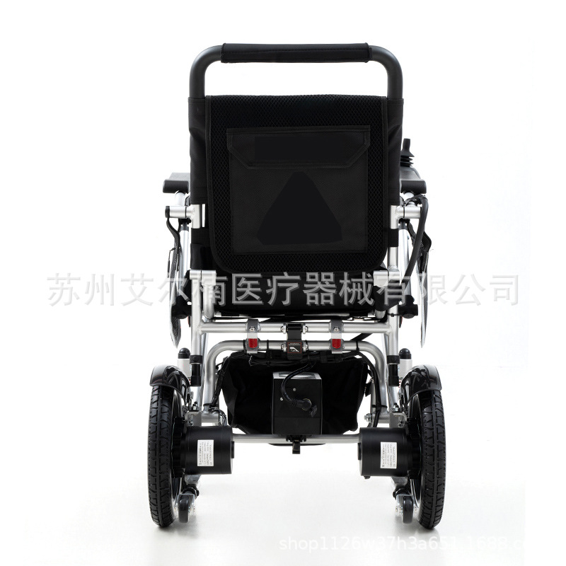 Silla de ruedas eléctrica ultraligera transfronteriza capaz de subir al avión, metro, silla de ruedas de aleación de aluminio plegable, scooter inteligente para personas mayores