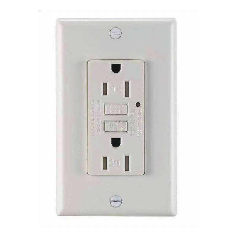 Настенная розетка для защиты от утечки GFCI в американском стиле TR с защитной дверцей со светодиодной розеткой