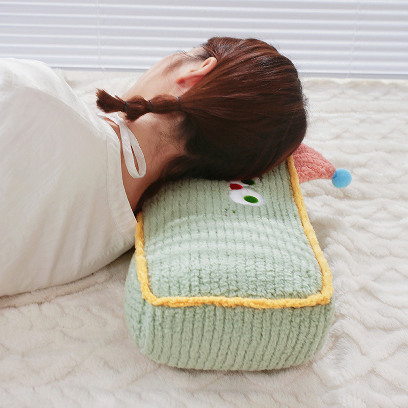 almohada de memoria de dibujos animados almohada de algodón para adultos para proteger la columna cervical almohada de memoria de sueño curvatura recta almohada de esponja para una sola persona image 3