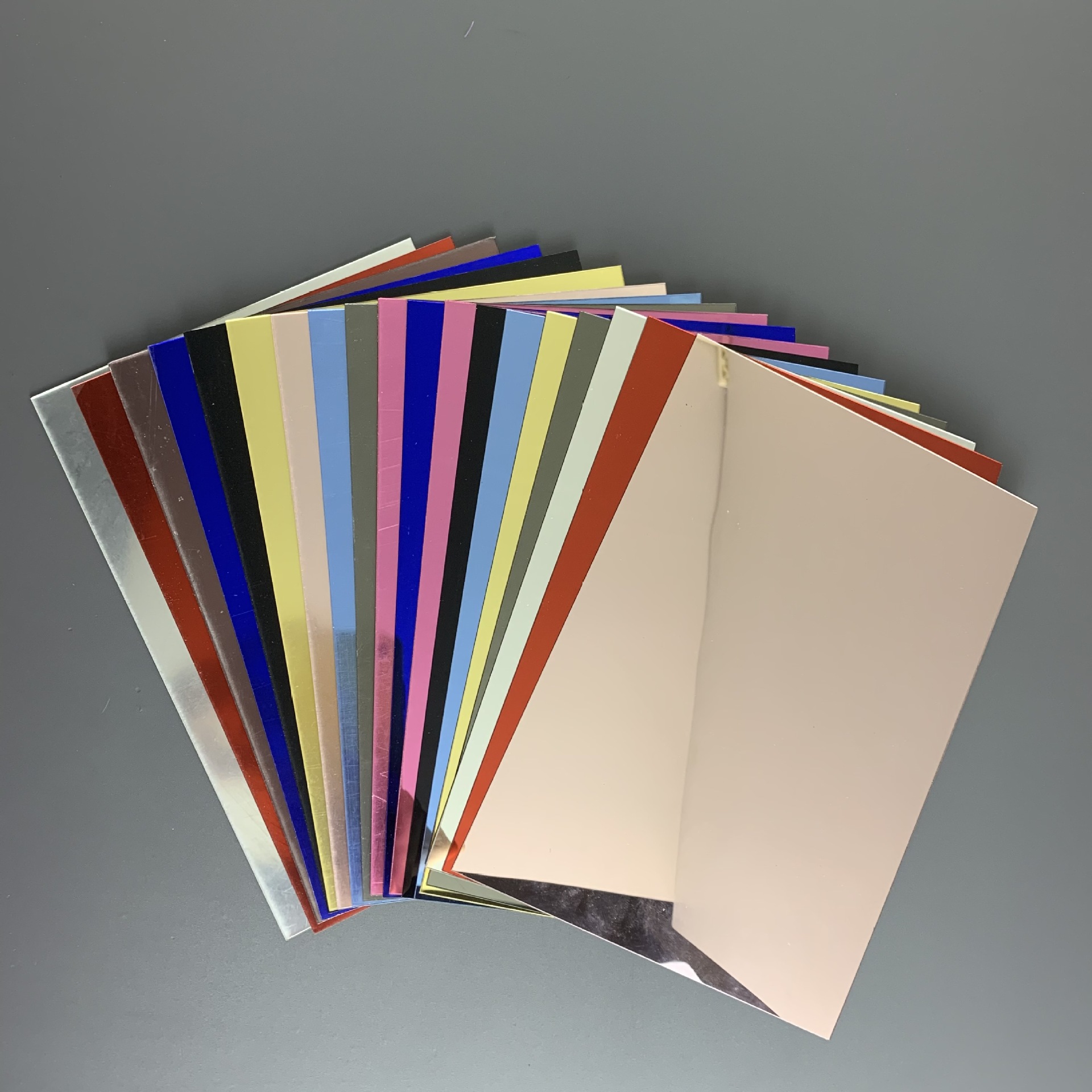 厂家现货颜色板亚克力镜面板有机玻璃 1mm亚克力颜色镜 210x297mm