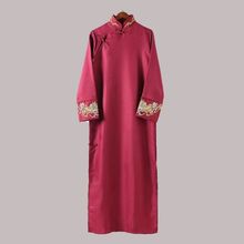 中式结婚礼服伴郎服男士长衫长袍大褂民国唐装古装相声兄弟团礼服