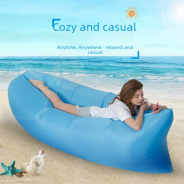 Douyin's Same Style Lazy Sofa Outdoor Sofa Inflatable Sofa Portable Sleeping Bag Foldableable Air Sofa Bed