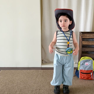 茵可童装男童夏套装背心长裤薄款2026儿童衣服A类宝宝上衣防蚊裤