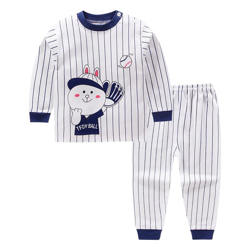 2023 nueva ropa para niños traje de ropa interior para niños coreanos ropa de otoño para niños pequeños y medianos pantalones largos pijamas para bebés ropa para el hogar