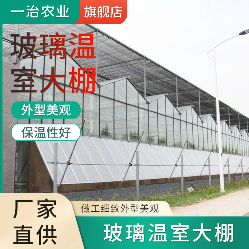 Customized Multi-Span Glass Greenhouse Project Vegetable Greenhouse Frame Flower and Fruit Simple Multi-Span Greenhouse Construction