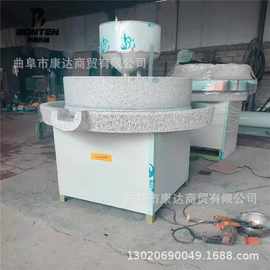 电动石碾子图片 小型粮食磨面粉设备 不锈钢接料盘磨粉机
