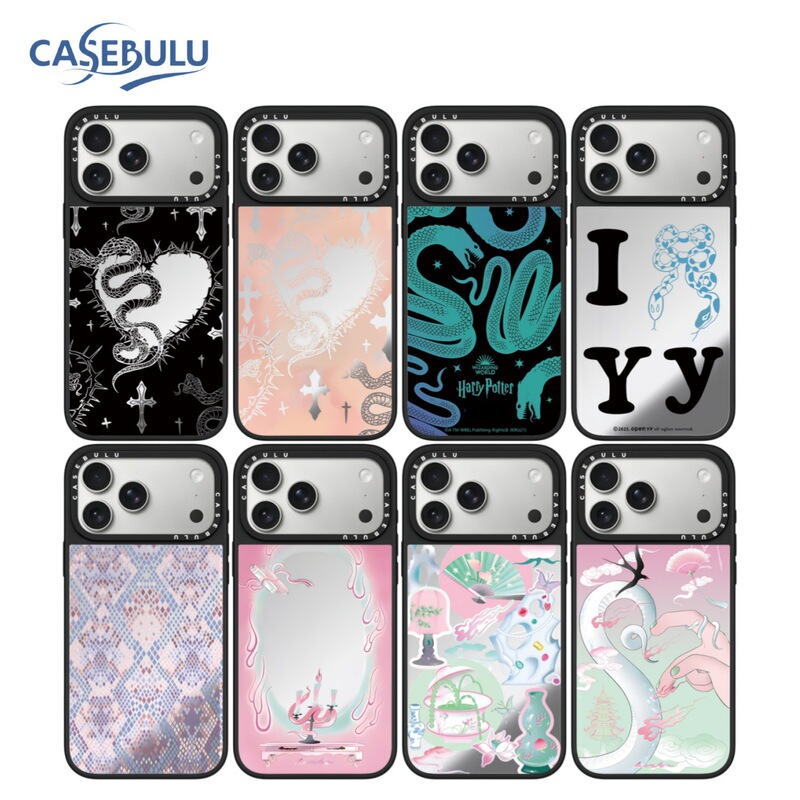 Crow Heart Brand Mirror Protective Case Suitable for Apple iPhone 17 Pro Max/16/15/14, Trendy Internet Celebrity Style