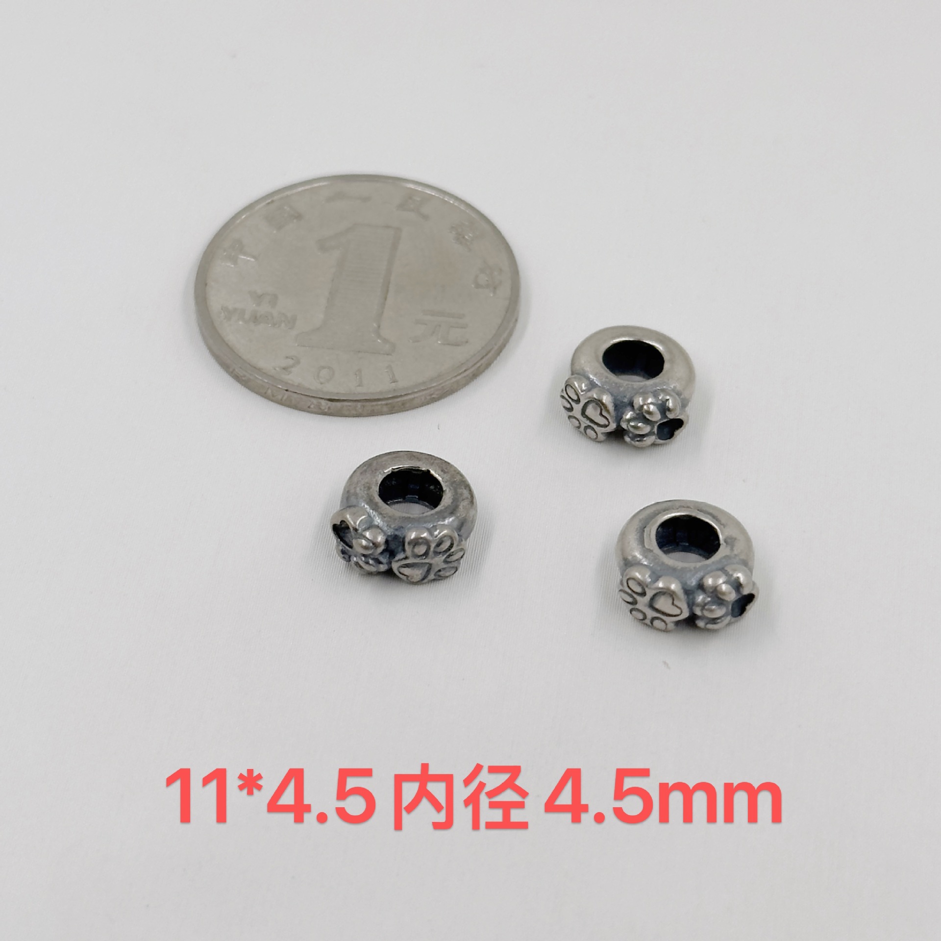 384-417 Shanxi vintage old silver spacer beads DIY accessories 9997 silver bracelet jewelry accessories