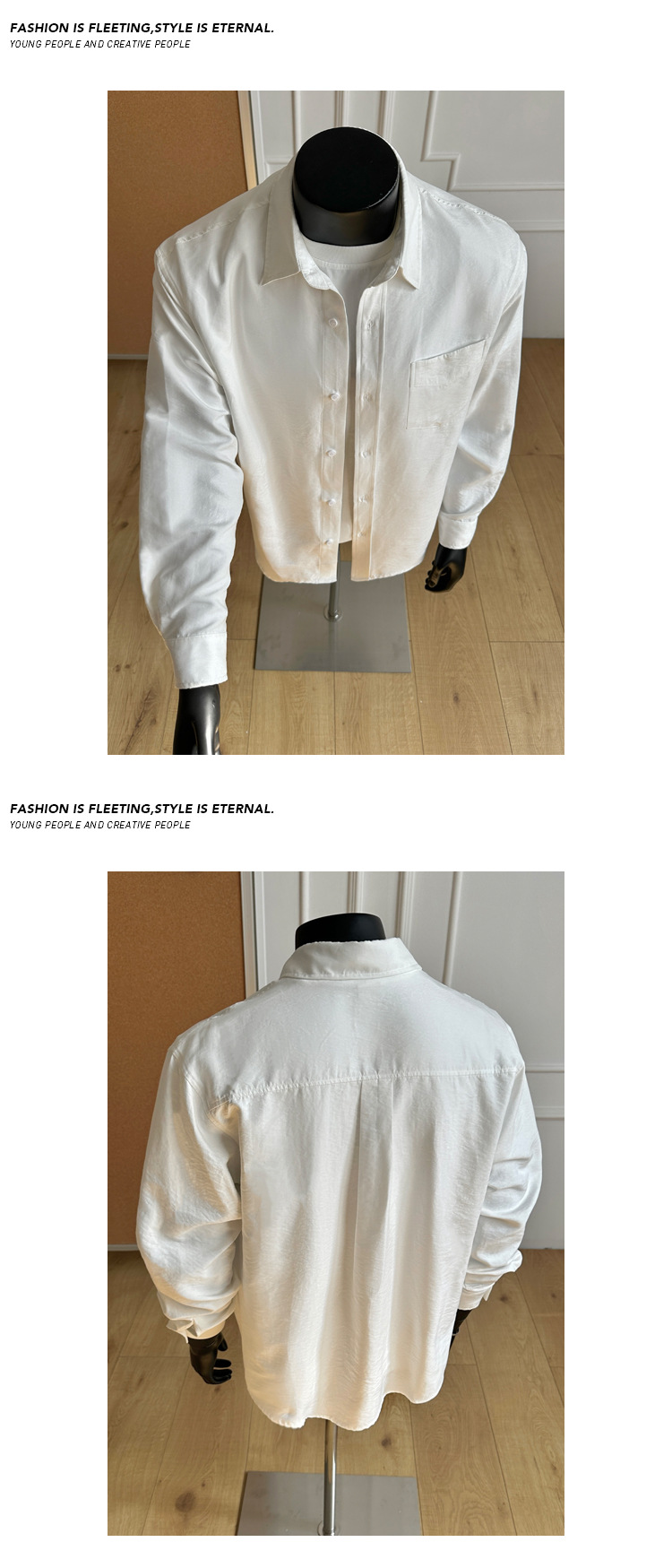 Retro Casual Herren Langarmhemd Einfarbig Modernes Herrenoberteil_voghion.com