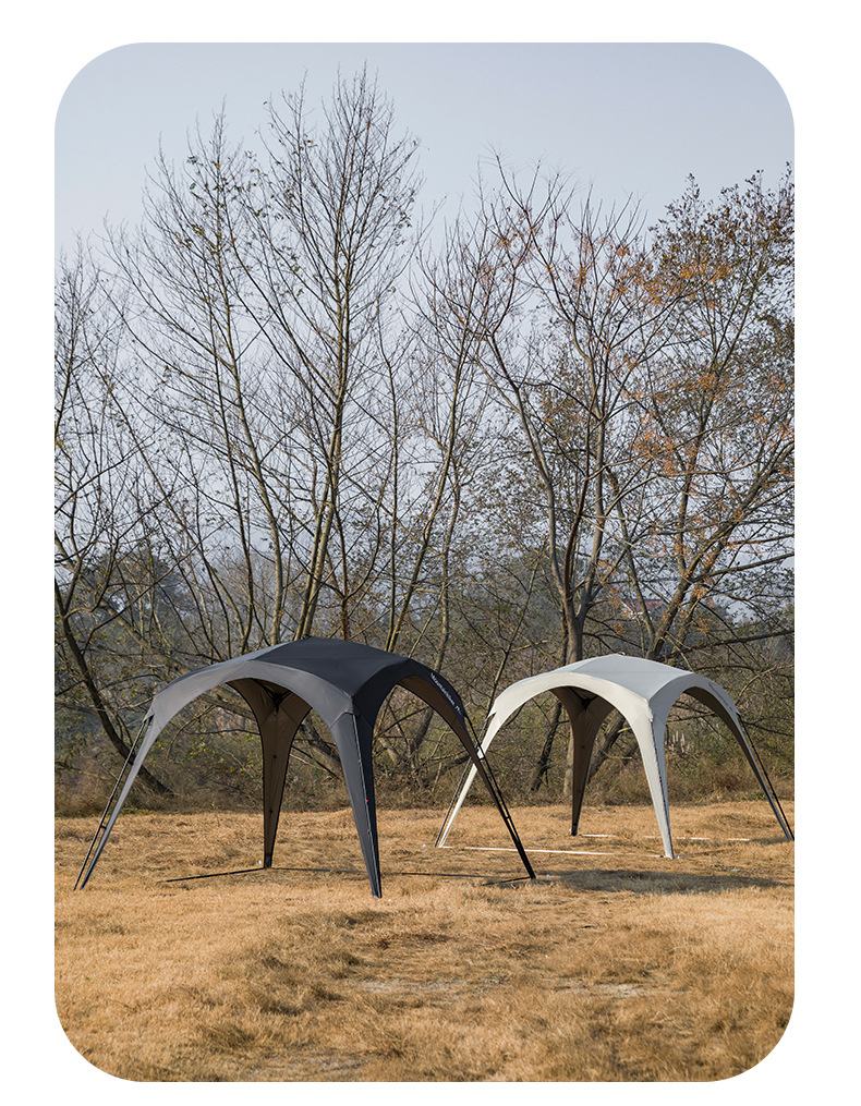 Mountain Guest Quick Opening Dome Camping-Canopy Outdoor Camping Free Building Black Rubber Sunscreen Car Side Tent Awning
