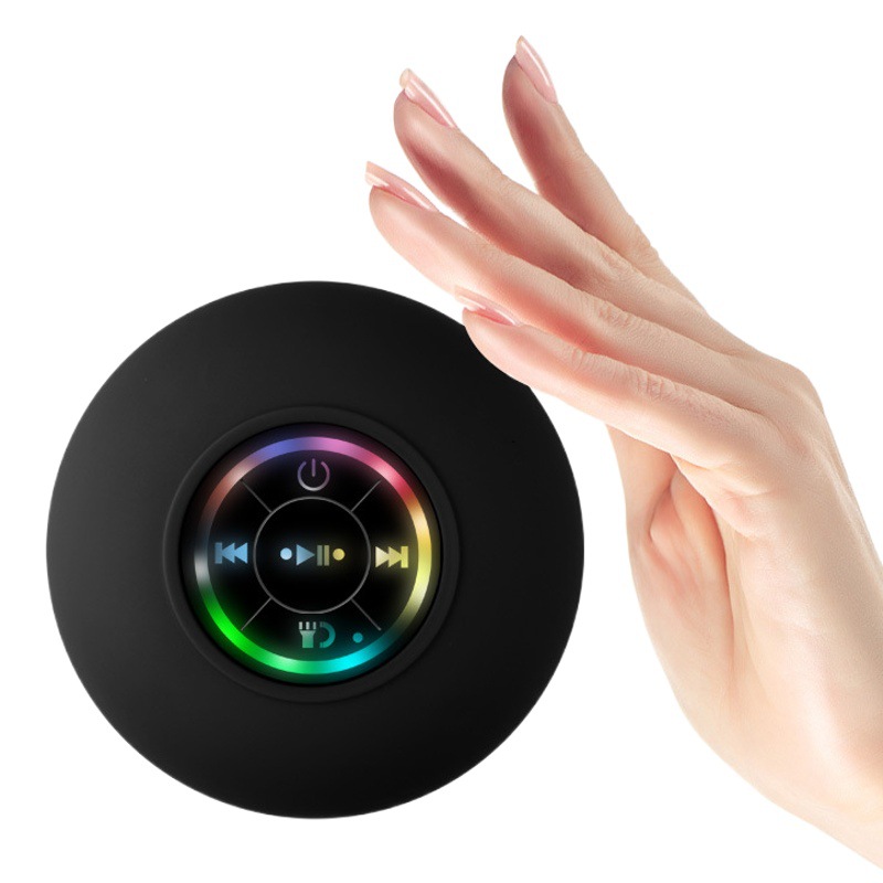 Gran ventosa impermeable Altavoz Bluetooth LED emisor de luz impermeable baño Altavoz Bluetooth altavoz portátil Bluetooth