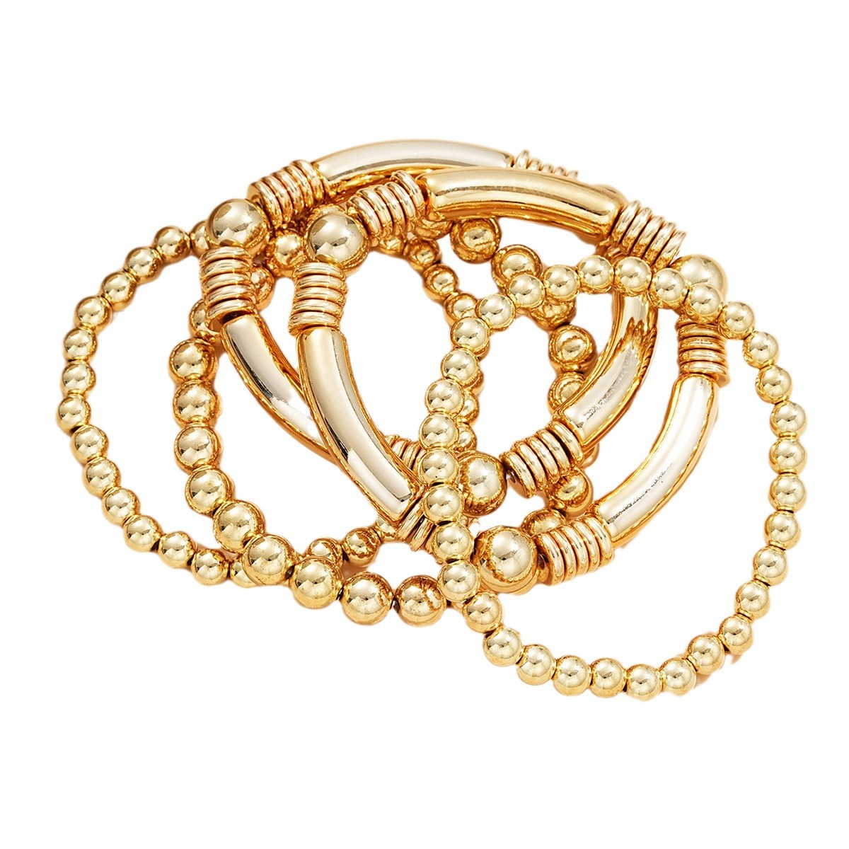 hot-selling CCB round bead bracelet Bohemian style personality stacking elastic bracelet bracelet jewelry_voghion.com