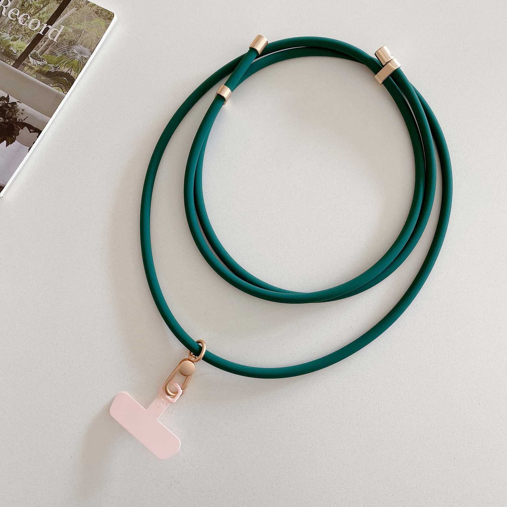 Verdadero silicona líquida universal moda al aire libre cuello de cuello de cuello anti-perdida ajustable para teléfono móvil universal cuello conveniente