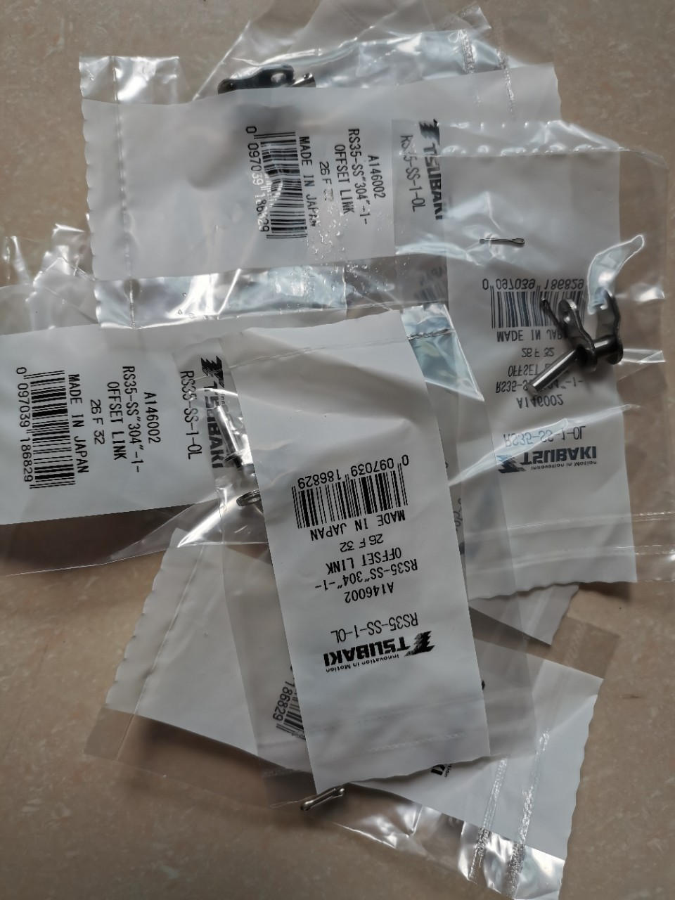 半扣过渡链扣 RS35SS-OL椿本不锈钢链条链扣