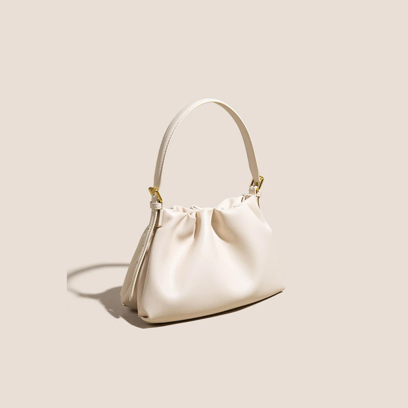 2026 New Niche Luxury Handbag For Women, Fashionable Versatile Shoulder Bag, Casual Top Grain Cowhide Crossbody Cloud Bag