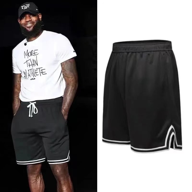 Basketball Sports Shorts Men's Loose Summer Large Size Quick-Drying American Men's Mesh Ice Silk Beach Fitness Pants