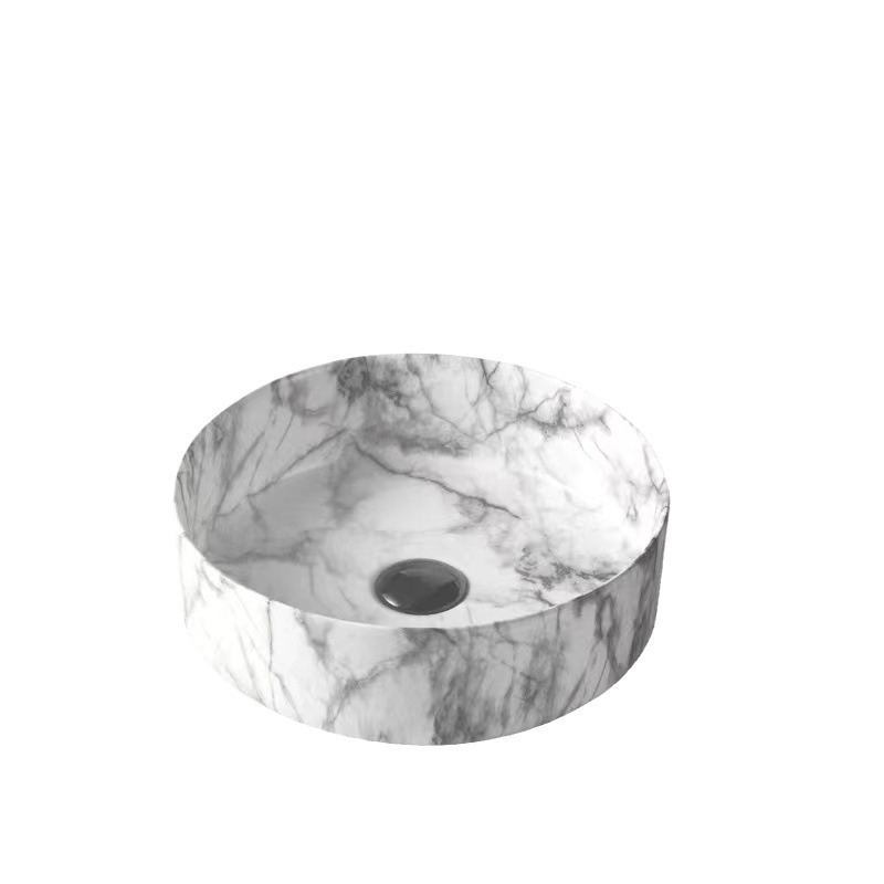 Transfronterizo mesa de cerámica cuenca Hotel lavabo de transferencia de agua cuenca de impresión cuadrado Cuenca del arte marmolado cuenca redonda