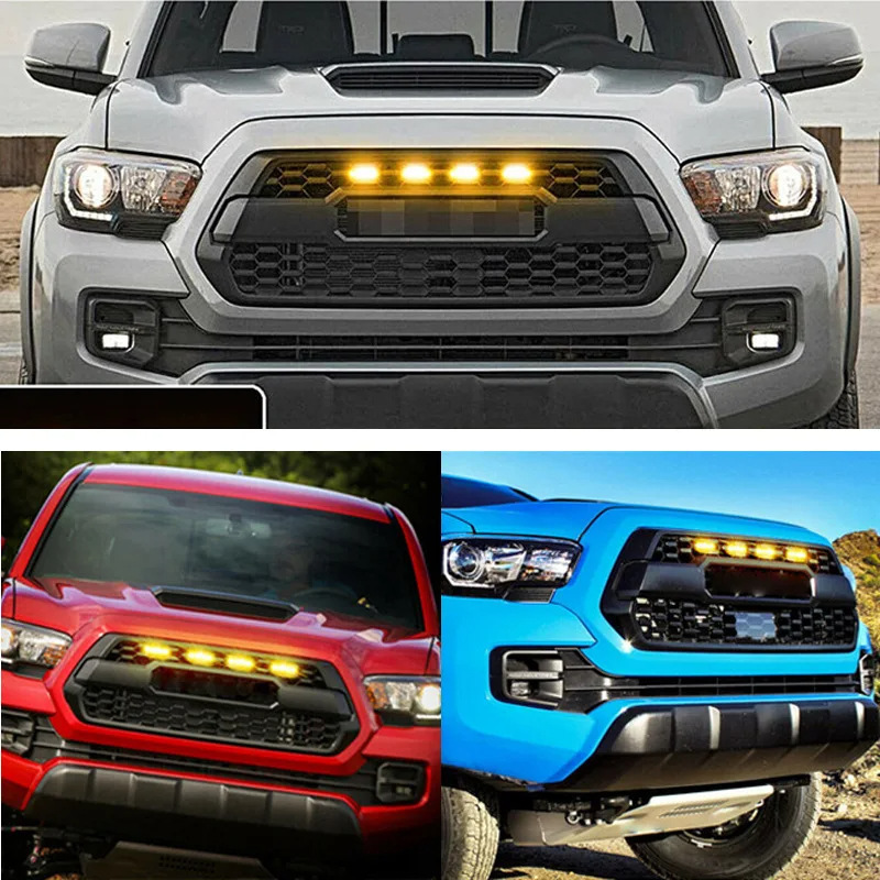 Cross-Border Hot-Selling Car Grille High-Brightness Center Grid Small Yellow Light Raptor Small Yellow Light Led Decorative Width Indicator Light Modification