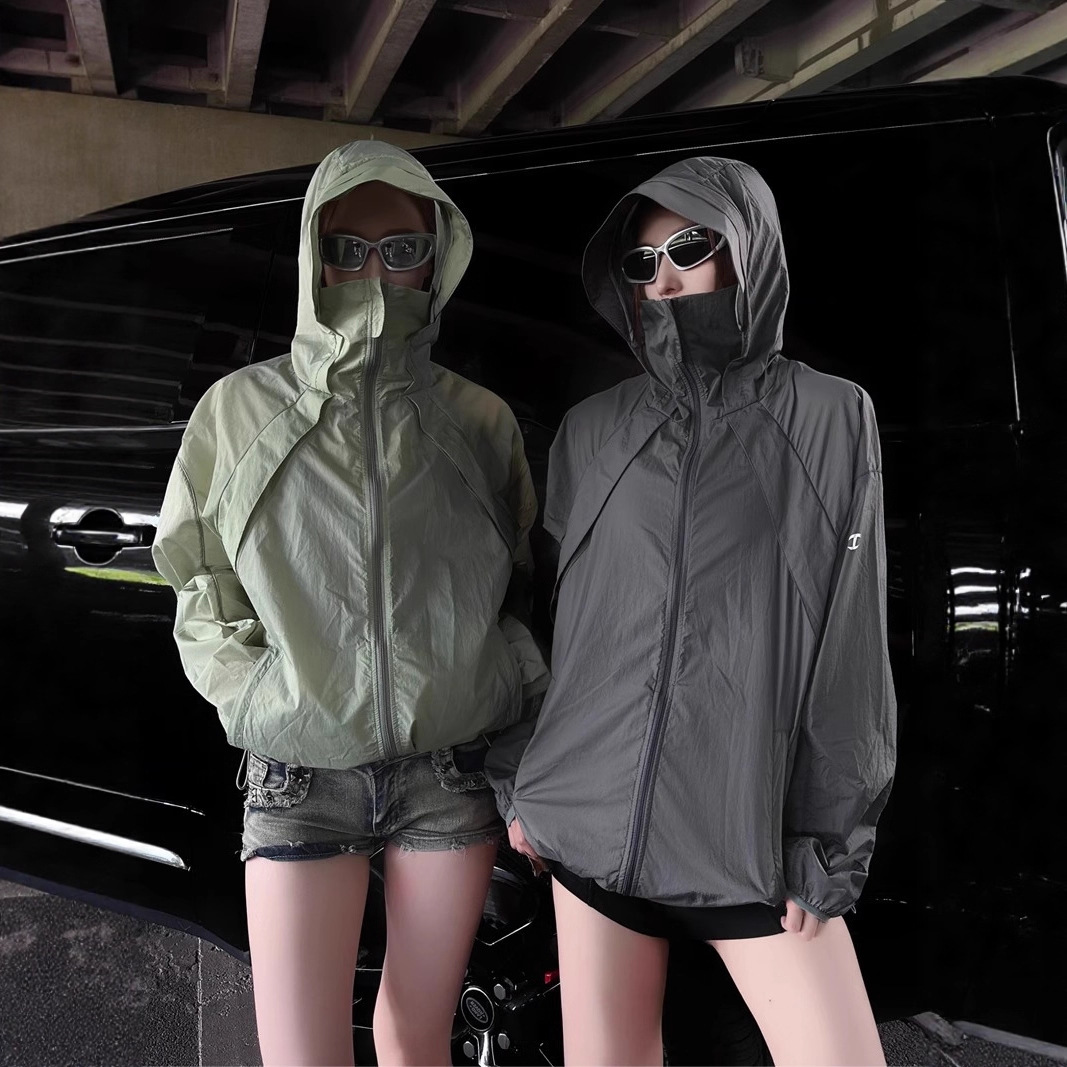 Japanese-Style Niche Sun Protection Clothing for Men, New Summer Outdoor Windbreaker, Breathable Sports Casual Fishing Hooded Sun Protection Jacket