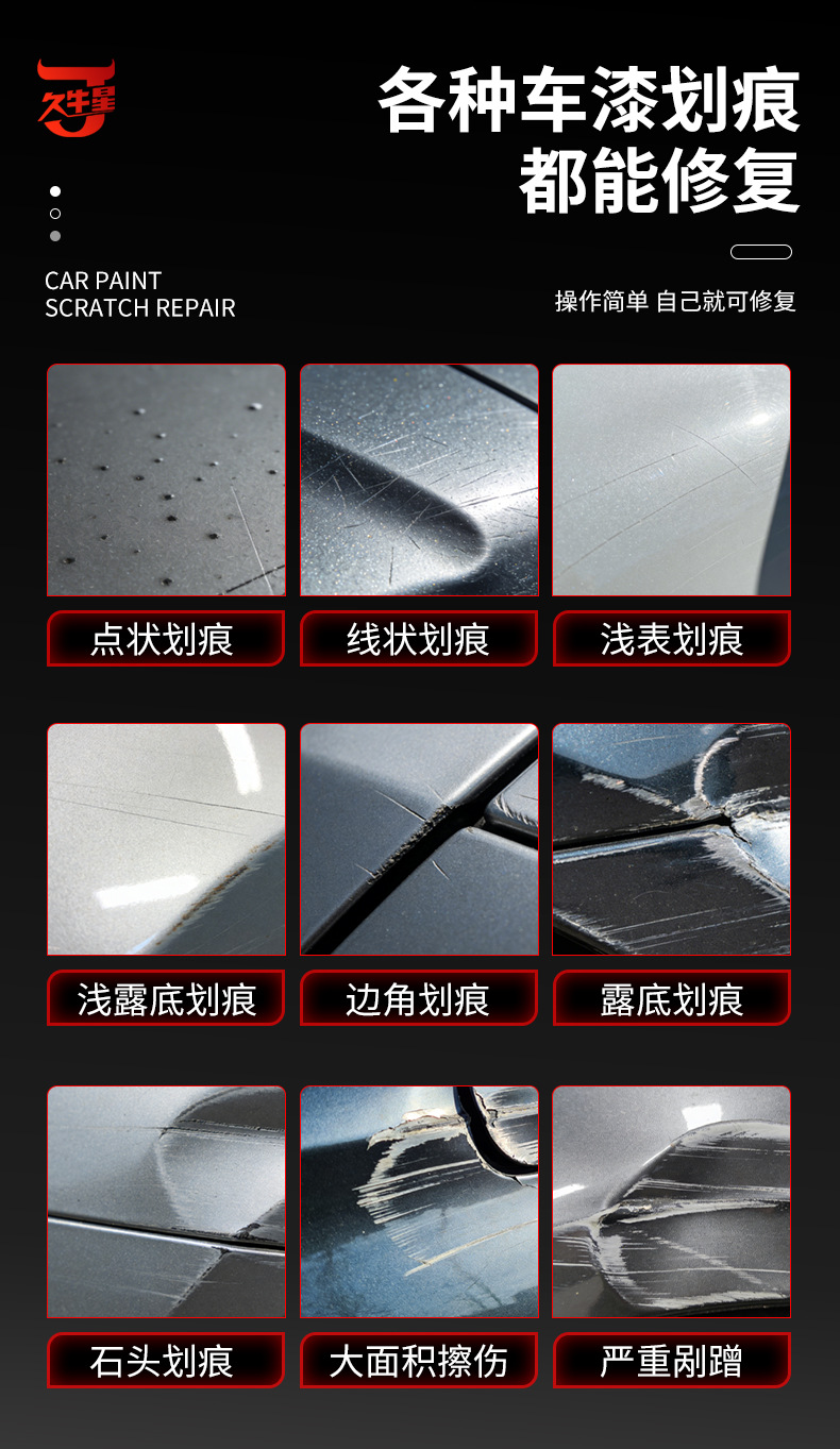 Suitable for Xiaomi Su7 Yu7 Touch-Up Pen in Elegant Gray and Gulf Blue, Original Factory Car Paint Scratch Repair Tool