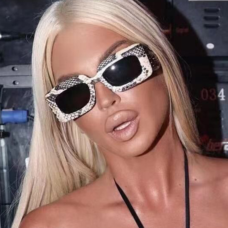 Snakeskin Pattern Square Sunglasses 3.jpg