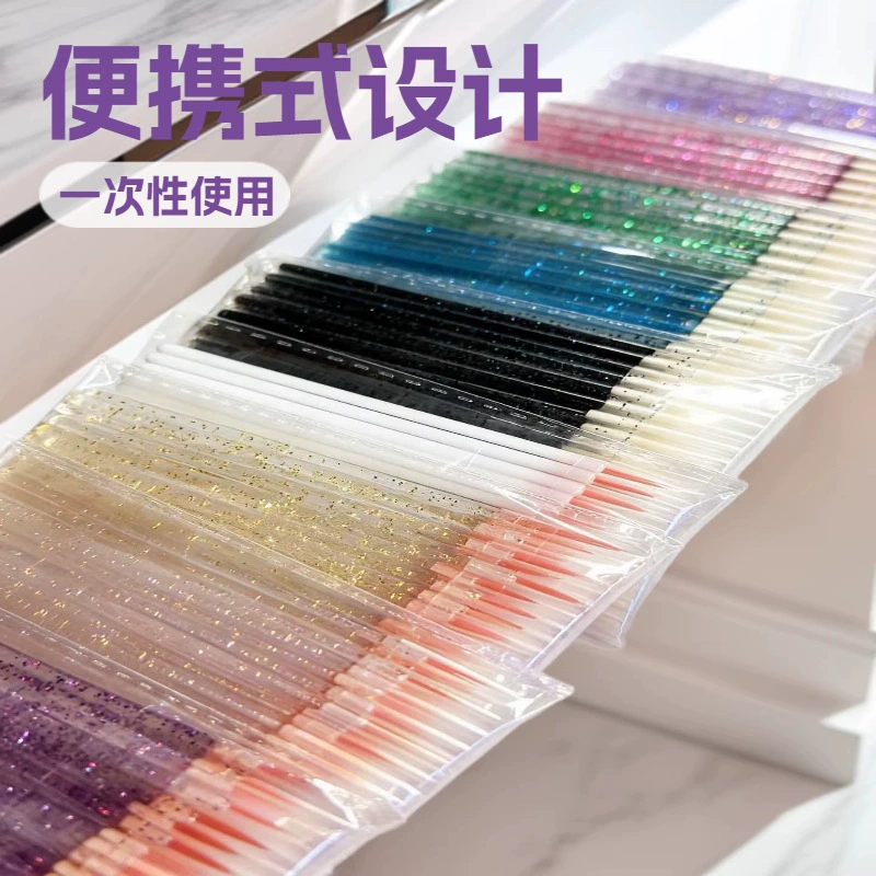 Ручка для подводки глаз для начинающих из нейлонового волокна с головкой кисть для подводки глаз чрезвычайно тонкая мягкая кисть для подводки волос капюшон ручка для сна шелкопряда