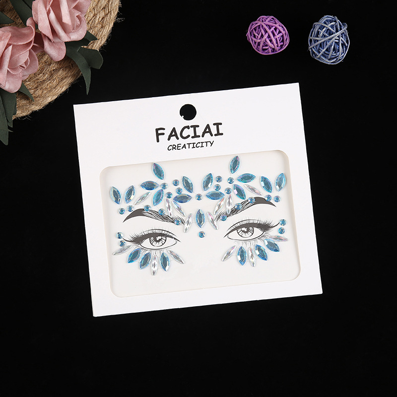 18g Weight 1 Set Quantity Masquerade, Party, Stage Occasion Acrylic Material Geometric Pattern Handmade Craft Geometric Arylic Tattoos & Body Art 1 Set 8