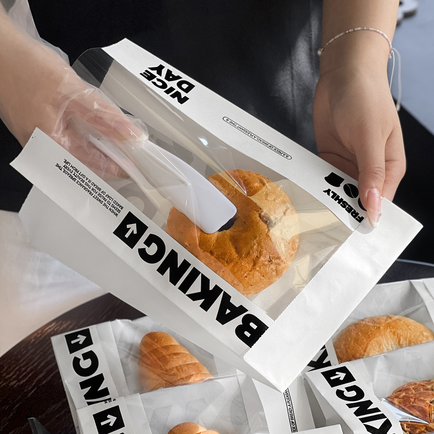 纸管家透明面包袋烘焙包装袋牛皮纸袋吐司袋法棍袋欧包袋打包袋