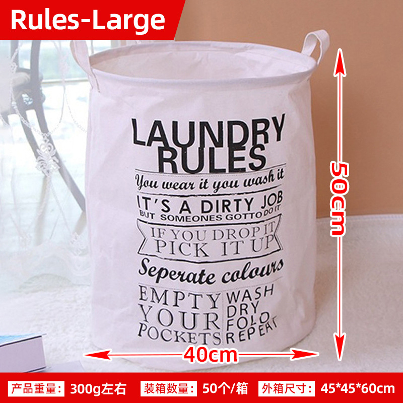 Posta gratuita casera gran cartón plegable tela algodón y lino juguetes caseros almacenamiento barril