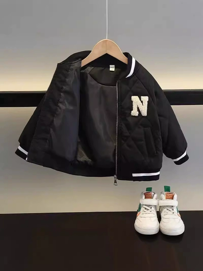 Children's demi-season jacket for boys, baseball quilted uniform for leisure