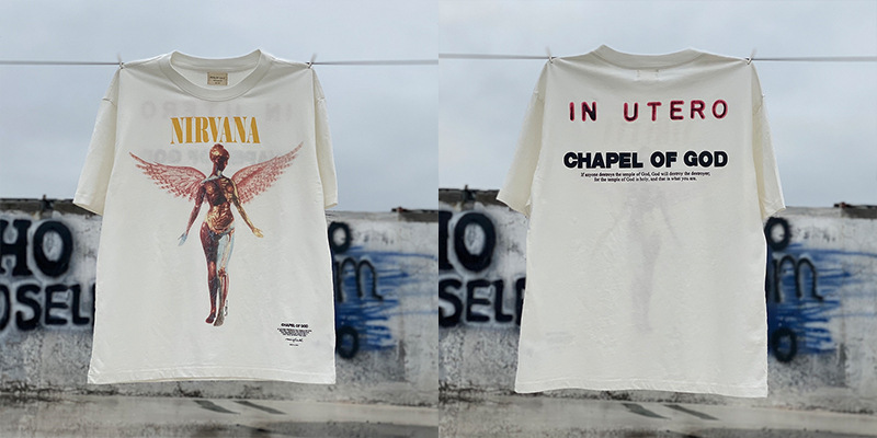 Vintage lavado viejo vintage manga corta marca de moda americana niebla calle suelta VTG casual cuello redondo hombres y mujeres camiseta