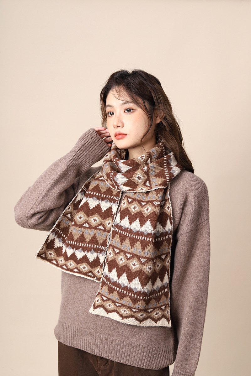 Sciarpa femminile in lana boema ispessita migliorata, stile etnico Xizang, sciarpa autunnale e invernale_voghion.com