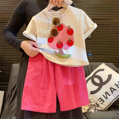 女童夏裝套裝2024新款洋氣兒童夏季短褲兩件套夏款短袖L55167