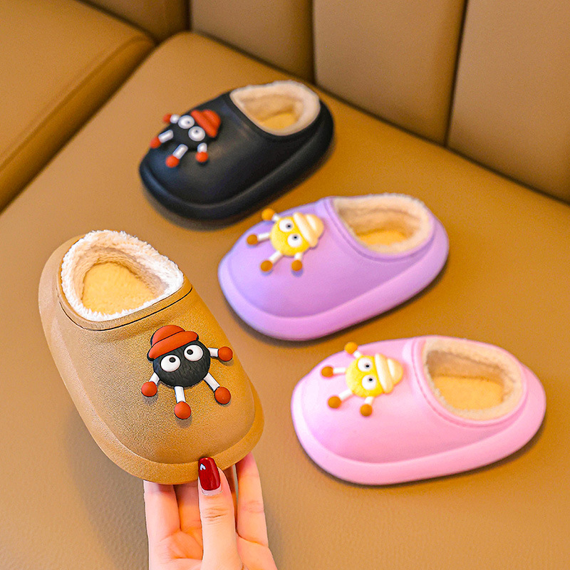Zapatillas de algodón para niños, zapatillas de invierno para padres, zapatillas de algodón impermeable para niños, zapatillas para niños