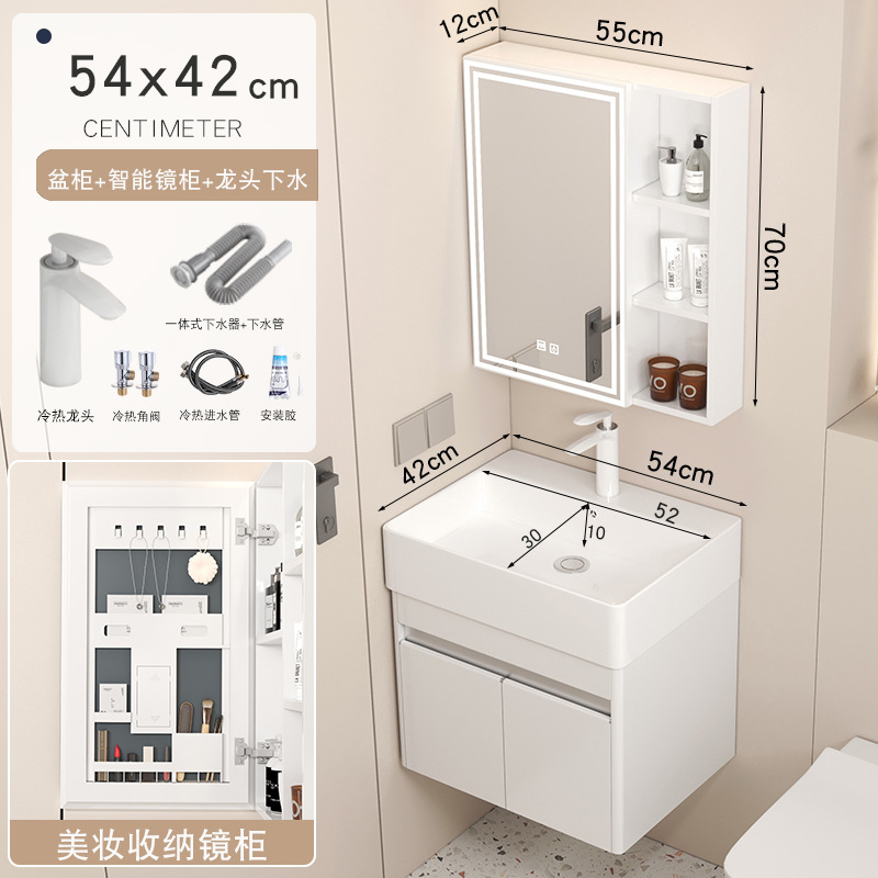 5442 cabinet colgante + grifo + gabinete de espejo de belleza inteligente