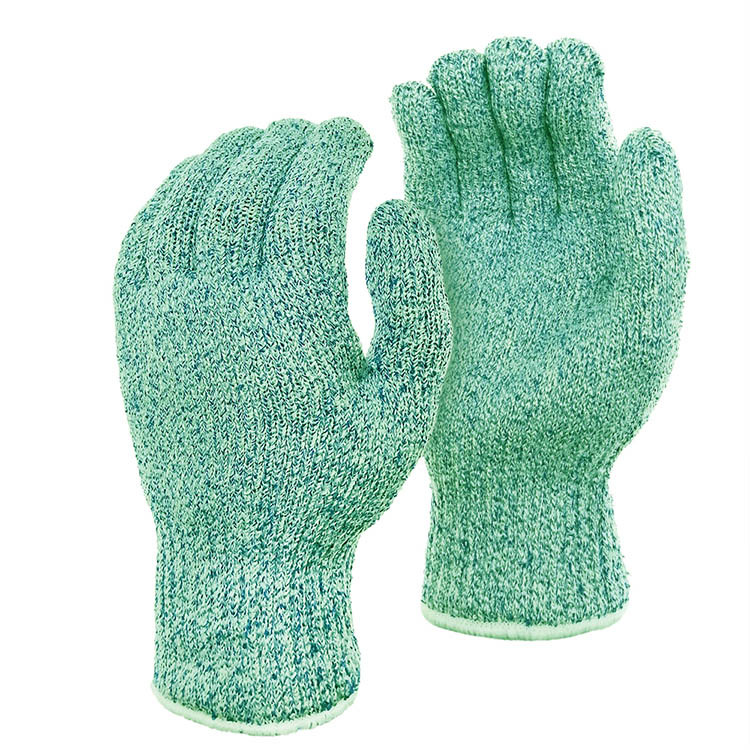 7针防切割针织手套厨房用防护手套劳动手套工作手套可印硅胶