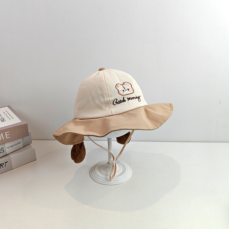 Sombrero de bebé primavera y otoño delgado sombrero de pescador para hombres y mujeres pequeños bebés adorables sombreros de cubeta de protección solar de verano