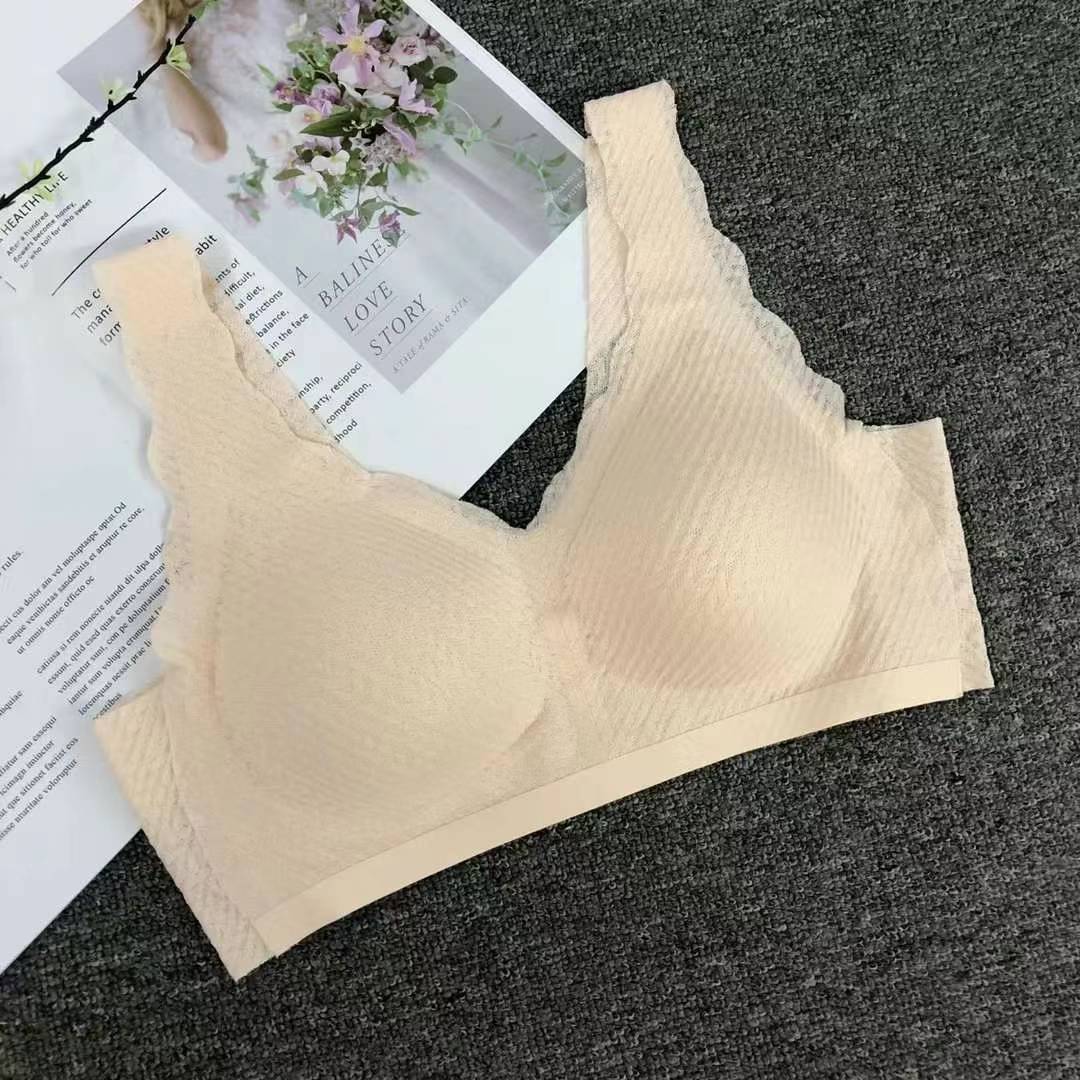 Nueva taza de látex sin marcas de alta calidad, chaleco de dama sin anillo de acero, bra de yoga, ropa interior deportiva, mujer al por mayor