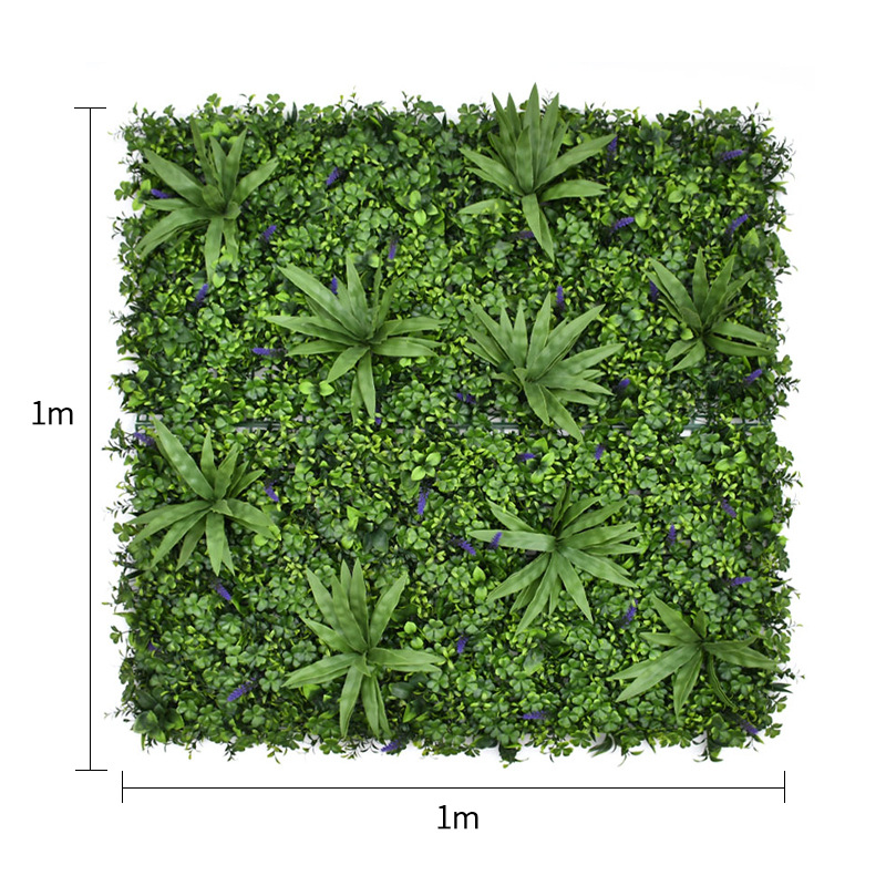 Césped artificial decorativo – Plantas y flores falsas de plástico para pared y fondo, resistente al sol