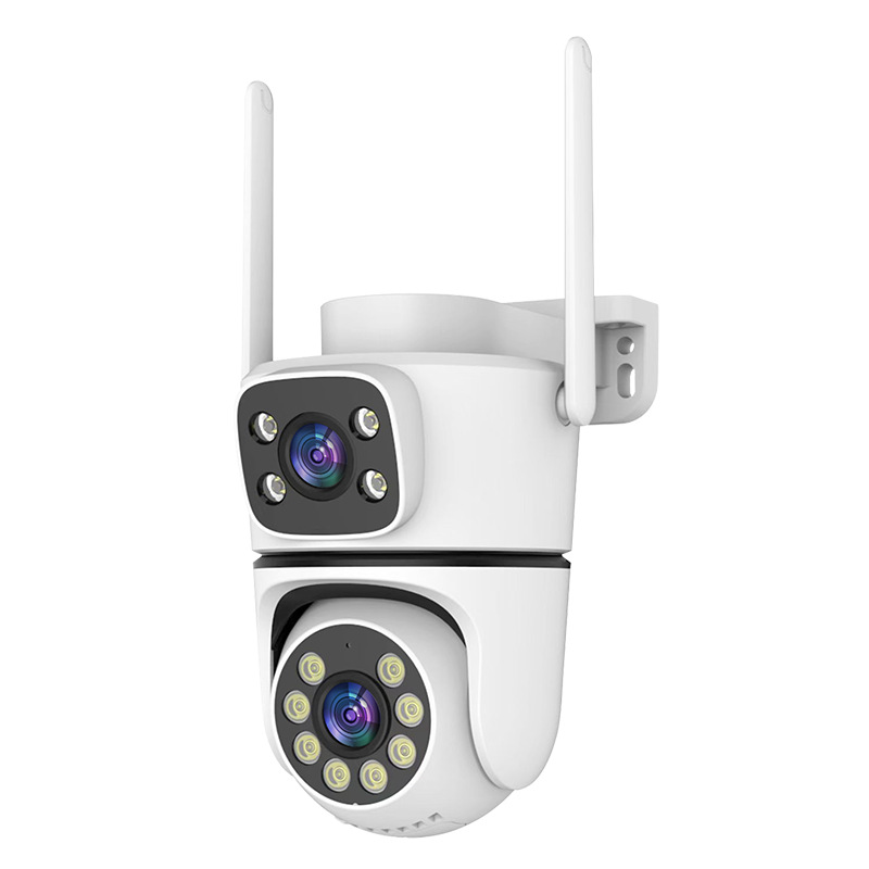 Tuya graffiti teléfono móvil wifi monitor controlado cámara doméstica inteligente intercomunicación dual lente infrarroja visión nocturna gran angular