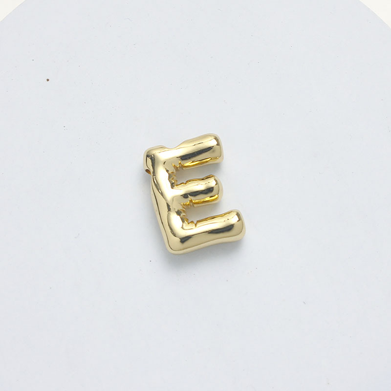 1 Piece 15.5*21.5*5.5mm Brass 14K Gold Plated Letter Pendant display picture 5