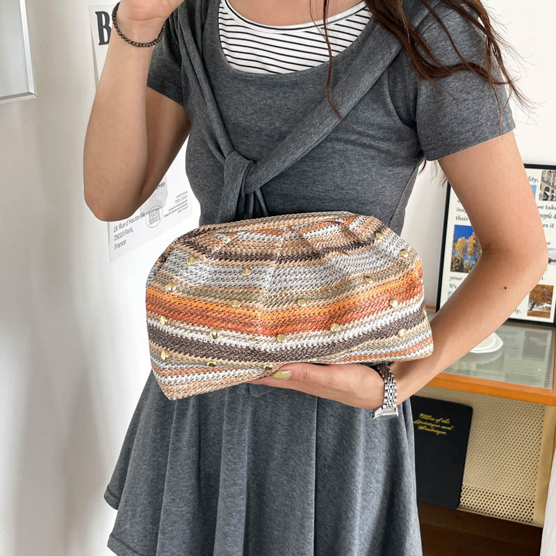 2026 nicho de diseño de gran capacidad de tejer casual nuevo estilo de moda de viaje de vacaciones de playa bolsa de mano mujer