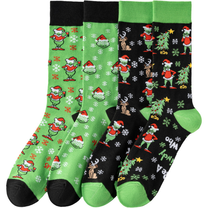 Men's All-Season Christmas Monster Trendy Socks, Men's Socks, Women's Socks, Amazon Ins Manufacturer Creative Cross-Border Socks Men's All-Season Christmas Monster Trendy Socks, Men's Socks, Women's Socks, Amazon Ins Manufacturer Creative Cross-Border Socks
